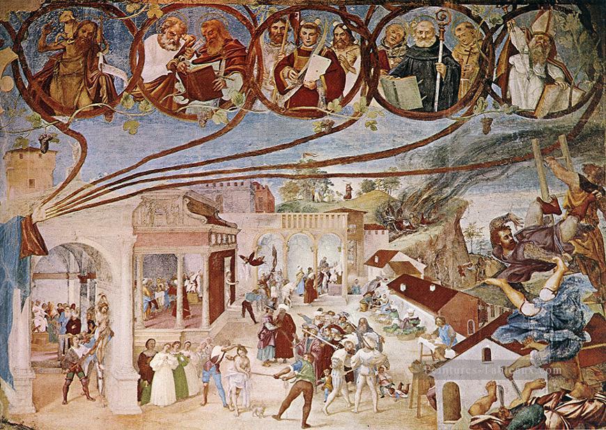 Histoires de Sainte Barbara 1524 Renaissance Lorenzo Lotto Peintures à l'huile